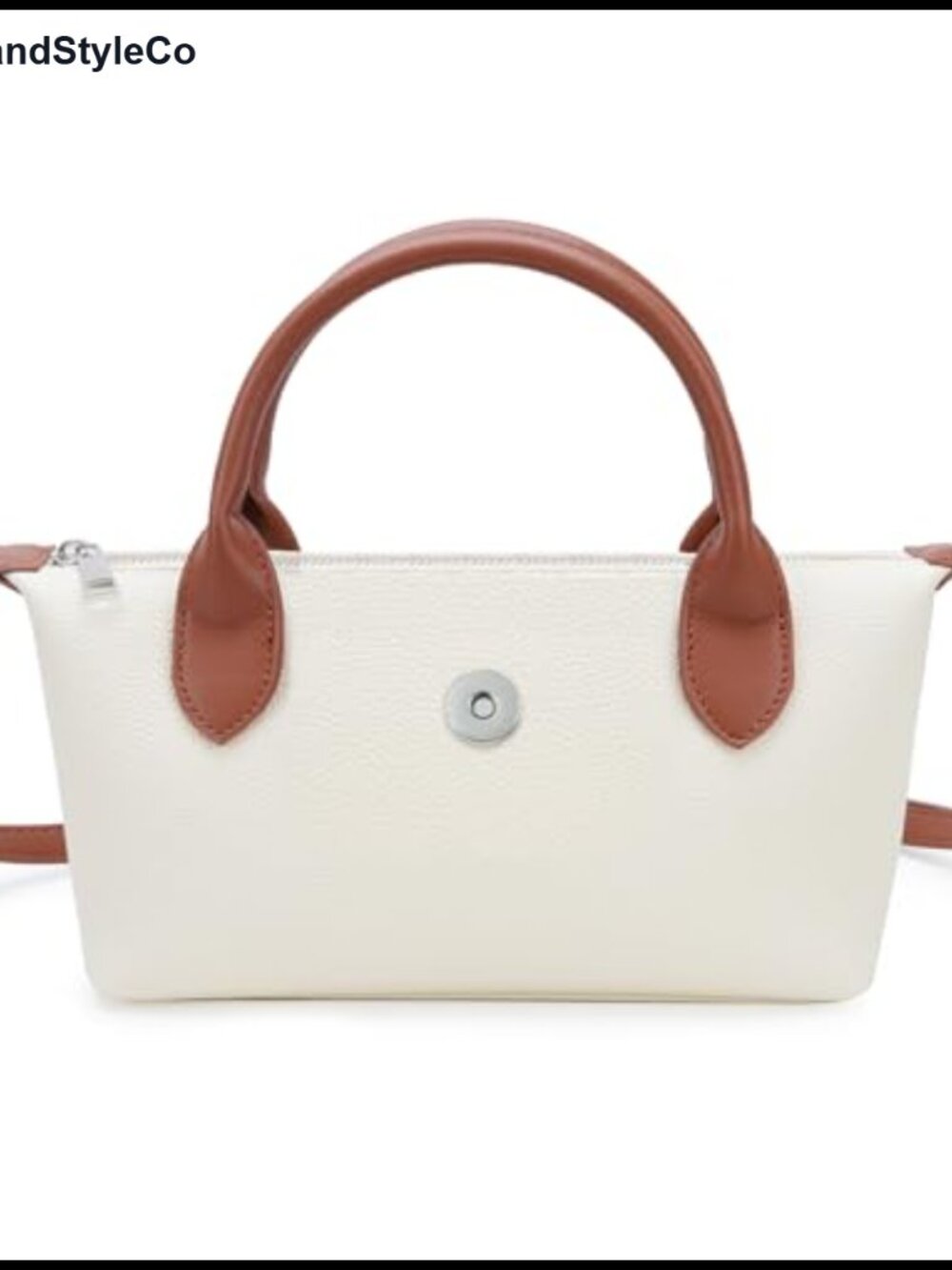 Vegan Leather Dumpling Crossbody Bag Mini Purse with Zip Pocket